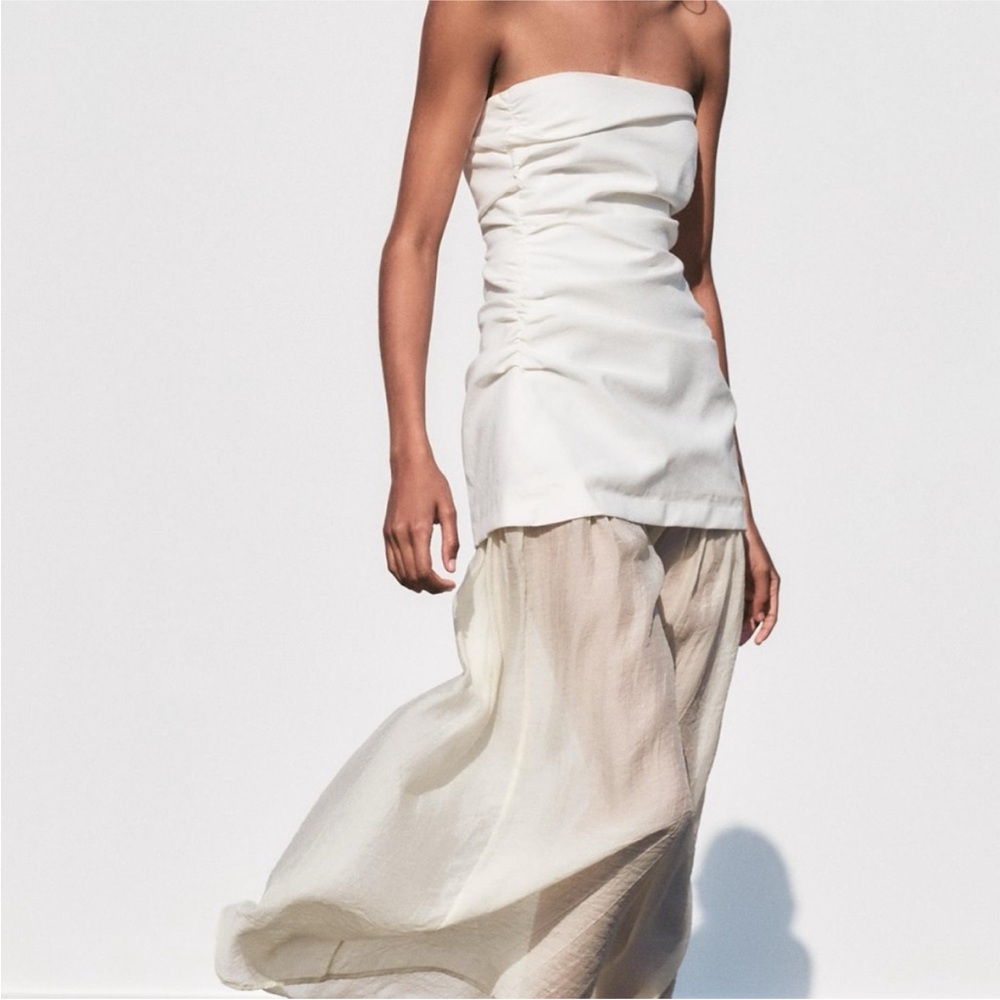 Zara White & Cream Dress